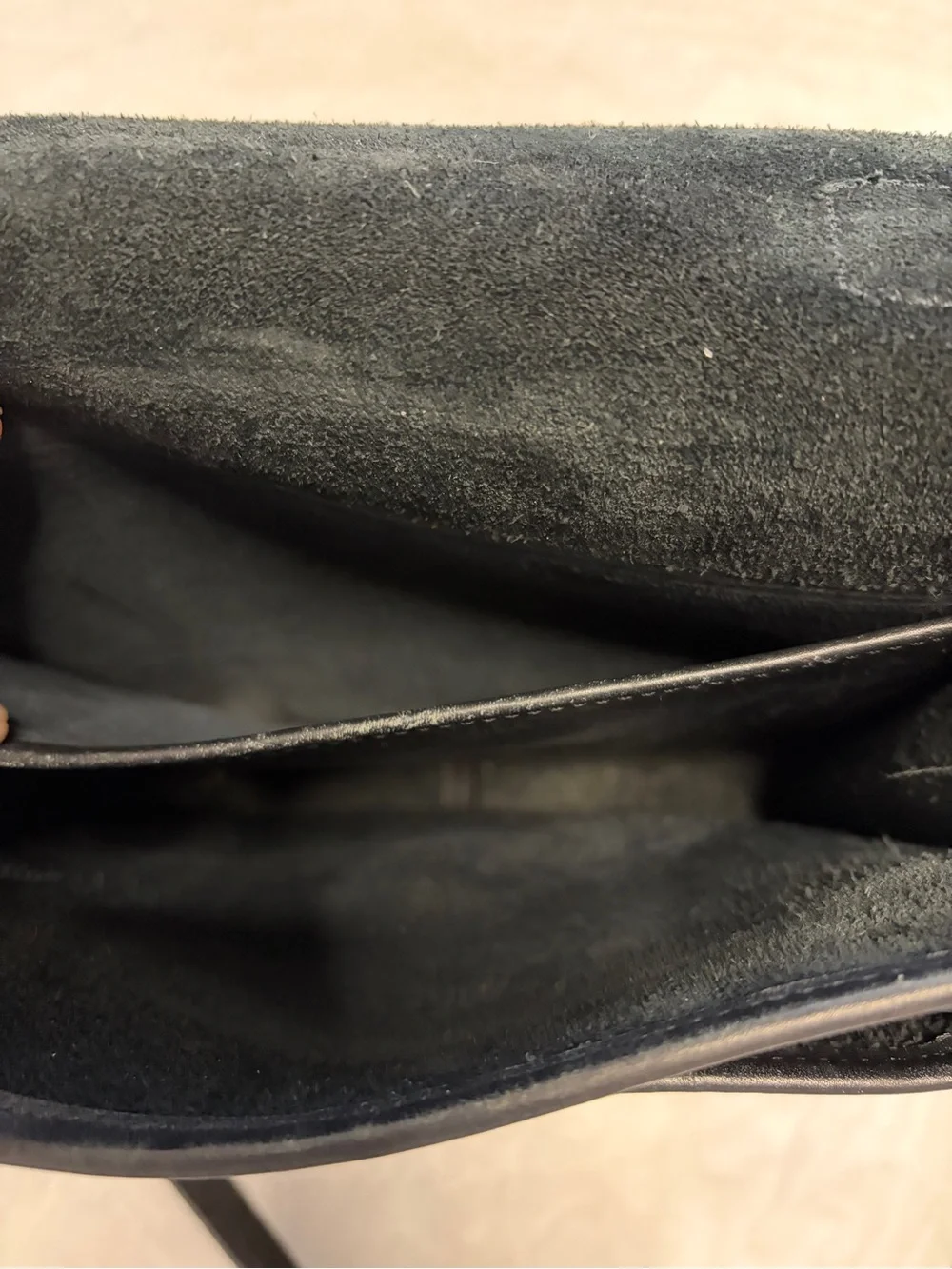 VTG Kirkland Signature Black Leather Crossbody Station Bag Flap Top Handle